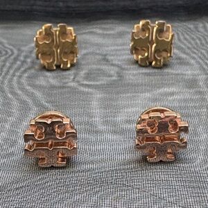 Designer like Gold Rosegold Post Earrings 2 Pair